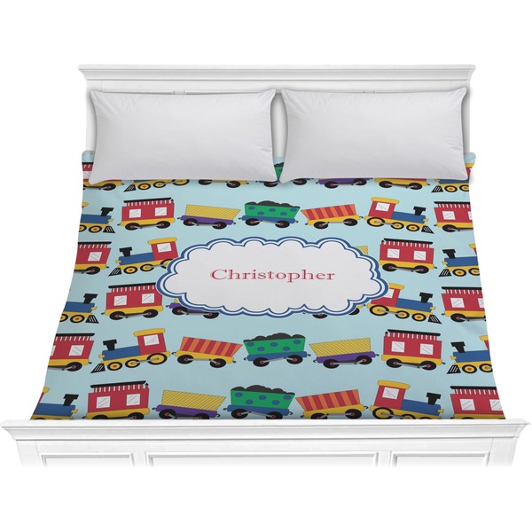 Custom Trains Comforter - King (Personalized)
