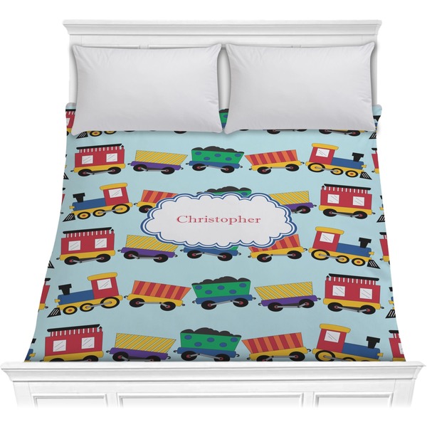 Custom Trains Comforter - Full / Queen (Personalized)
