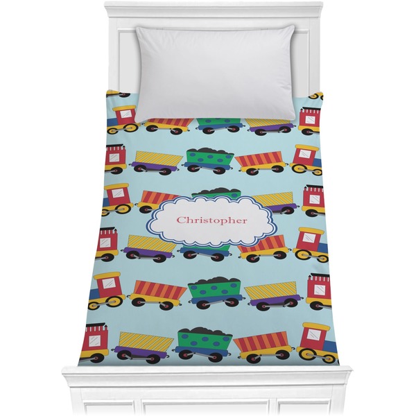 Custom Trains Comforter - Twin XL (Personalized)