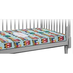 Trains Crib Fitted Sheet (Personalized)