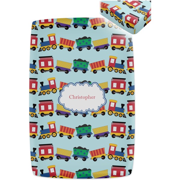 Trains Crib Fitted Sheet - Apvl