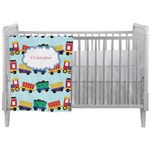 Trains Crib Comforter / Quilt (Personalized)