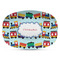 Trains Plastic Platter - Microwave & Oven Safe Composite Polymer (Personalized)