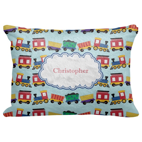 Custom Trains Decorative Baby Pillowcase - 16"x12" (Personalized)