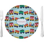 Trains 10" Glass Lunch / Dinner Plates - Single or Set (Personalized)