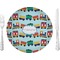 Trains 10" Glass Lunch / Dinner Plates - Single or Set (Personalized)
