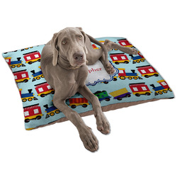 Trains Dog Bed - Large w/ Name or Text