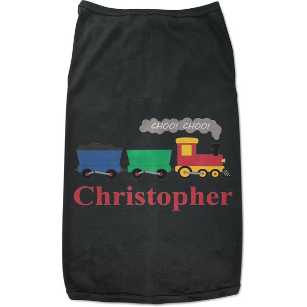 Custom Trains Black Pet Shirt (Personalized)