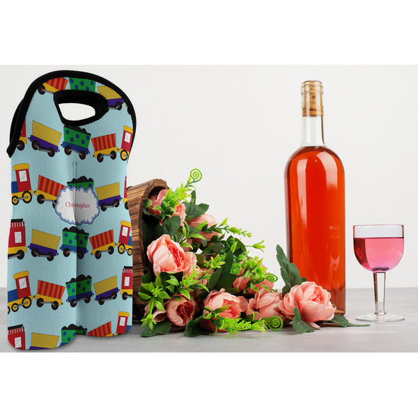 Trains Double Wine Tote - LIFESTYLE (new)