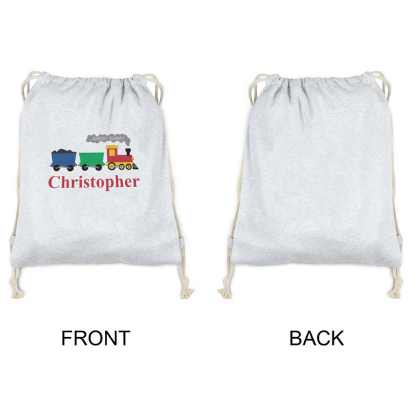 Trains Drawstring Backpacks - Sweatshirt Fleece - Single Sided - APPROVAL