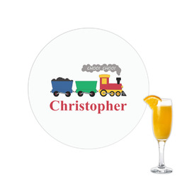 Trains Printed Drink Topper - 2.15" (Personalized)