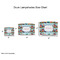 Trains Drum Lampshades - Sizing Chart