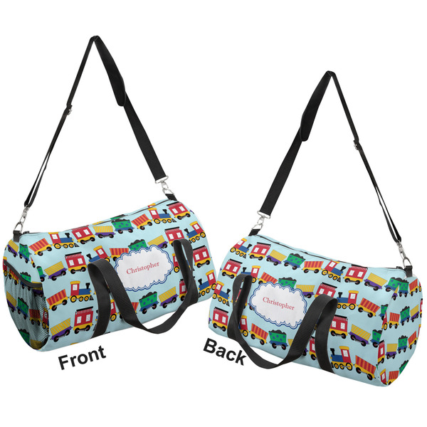 Trains Duffle bag large front and back sides