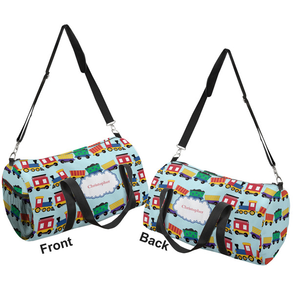 Trains Duffle bag small front and back sides