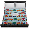 Trains Duvet Cover - Queen - On Bed - No Prop