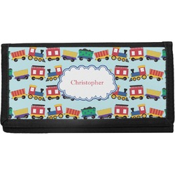 Trains Canvas Checkbook Cover (Personalized)