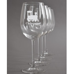 Trains Wine Glasses (Set of 4) (Personalized)