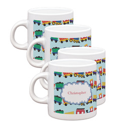 Trains Single Shot Espresso Cups - Set of 4 (Personalized)