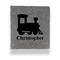 Trains Leather Binder - 1" - Grey (Personalized)