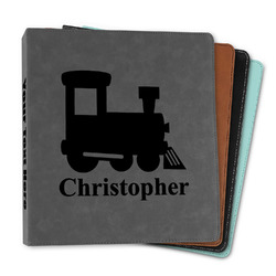 Trains Leather Binder - 1" (Personalized)