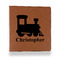 Trains Leather Binder - 1" - Rawhide - Front View