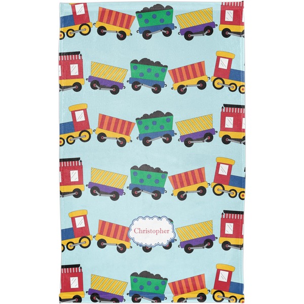 Trains Finger Tip Towel - Full View