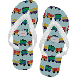 Trains Flip Flops - Small (Personalized)