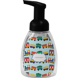 Trains Foam Soap Bottle - Black (Personalized)