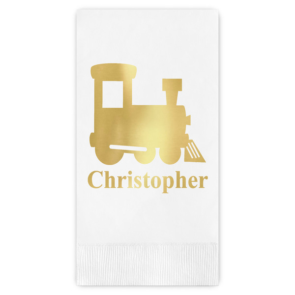 Custom Trains Guest Napkins - Foil Stamped (Personalized)