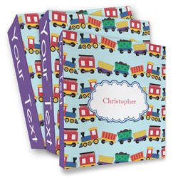 Trains 3 Ring Binder - Full Wrap (Personalized)