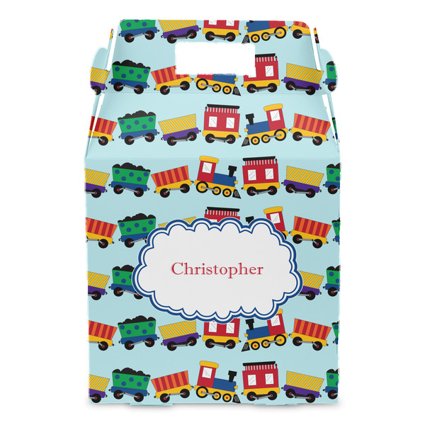 Trains Gable Favor Box - Front