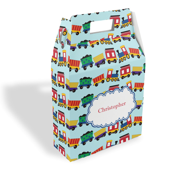Custom Trains Gable Favor Box (Personalized)