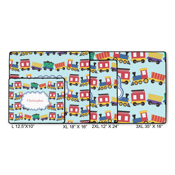 Trains Gaming Mats - SIZE CHART