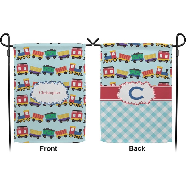 Trains Garden Flag - Double Sided Front and Back