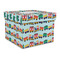 Trains Gift Boxes with Lid - Canvas Wrapped - Large - Front/Main