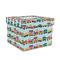 Trains Gift Box with Lid - Canvas Wrapped - Medium (Personalized)
