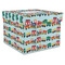 Trains Gift Boxes with Lid - Canvas Wrapped - X-Large - Front/Main