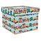 Trains Gift Boxes with Lid - Canvas Wrapped - XX-Large - Front/Main