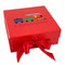 Trains Gift Boxes with Magnetic Lid - Red - Front