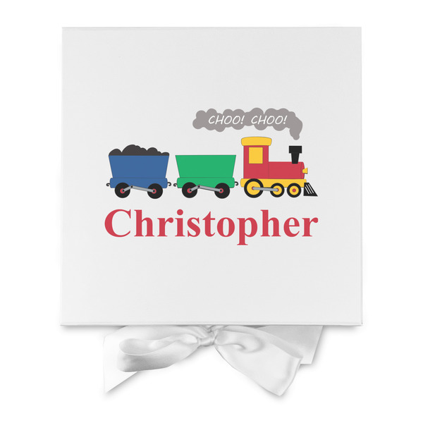 Trains Gift Boxes with Magnetic Lid - White - Approval