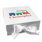 Trains Gift Boxes with Magnetic Lid - White - Front
