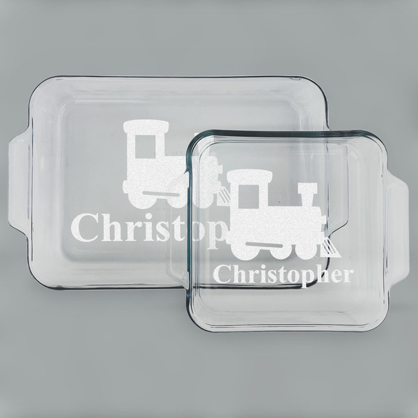 Trains Glass Baking Dish Set - MAIN (set)