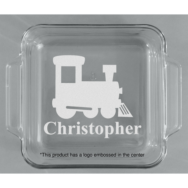 Trains Glass Cake Dish - APPROVAL (8x8)