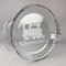 Trains Glass Pie Dish - 9.5in Round (Personalized)