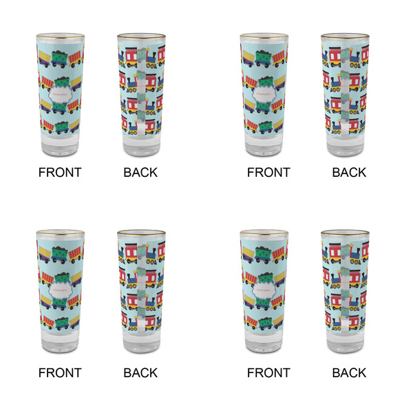 Trains Glass Shot Glass - 2 oz - Set of 4 - APPROVAL