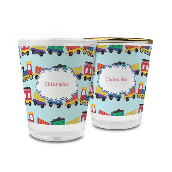 Custom Trains Glass Shot Glass - 1.5 oz (Personalized)