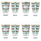 Trains Glass Shot Glass - with gold rim - Set of 4 - APPROVAL