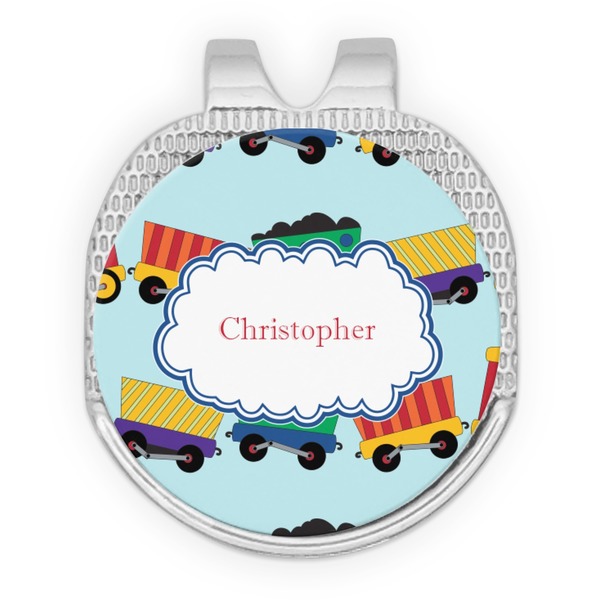 Custom Trains Golf Ball Marker - Hat Clip - Silver