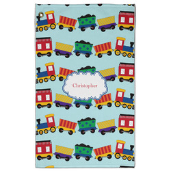 Trains Golf Towel - Poly-Cotton Blend w/ Name or Text