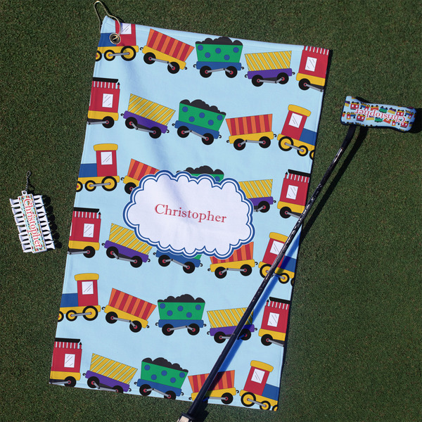 Custom Trains Golf Towel Gift Set (Personalized)
